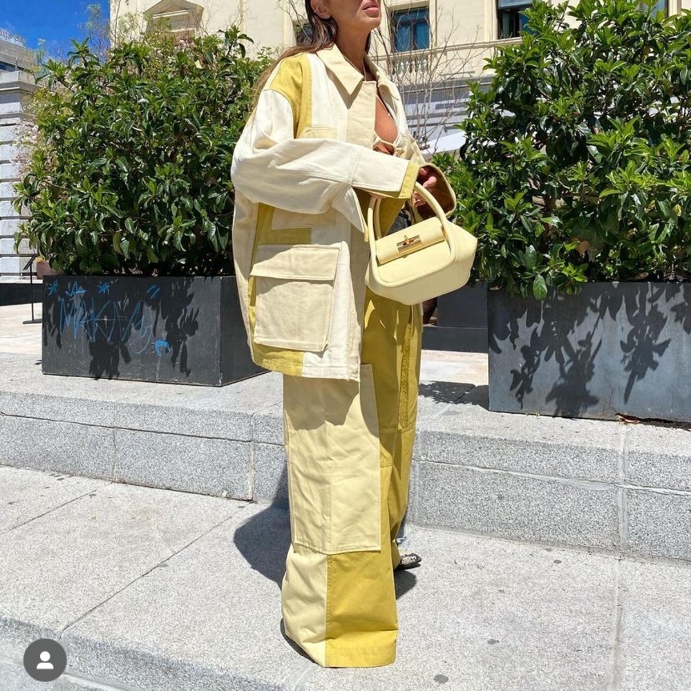 Zara garbadine patchwork jacket